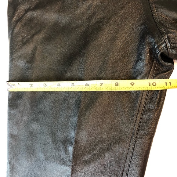 BAGATELLE Vintage Genuine Soft Leather High Waist Straight Leg Pants - Picture 11 of 14